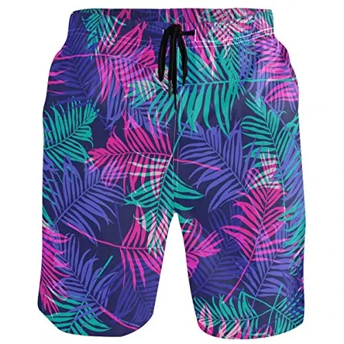 visesunny Men Swim Trunks Swimming Beach Surfing Board Shorts Swimwear Quick Dry Mesh Lining Bathing Suits with Pockets - 1