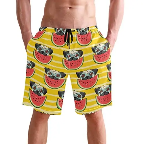 visesunny Men Swim Trunks Swimming Beach Surfing Board Shorts Swimwear Quick Dry Mesh Lining Bathing Suits with Pockets - 1