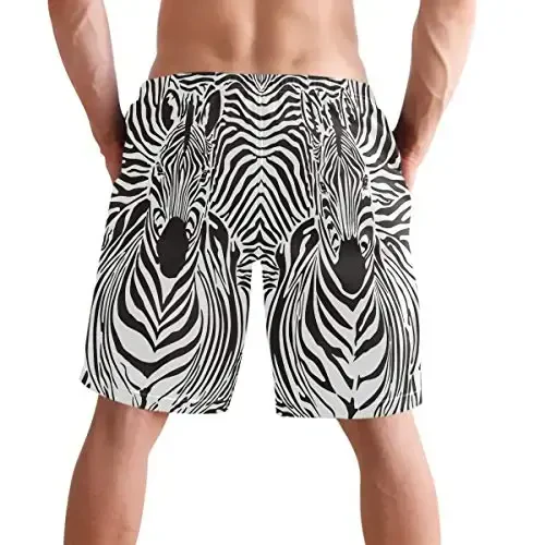 visesunny Men Swim Trunks Swimming Beach Surfing Board Shorts Swimwear Quick Dry Mesh Lining Bathing Suits with Pockets - 3