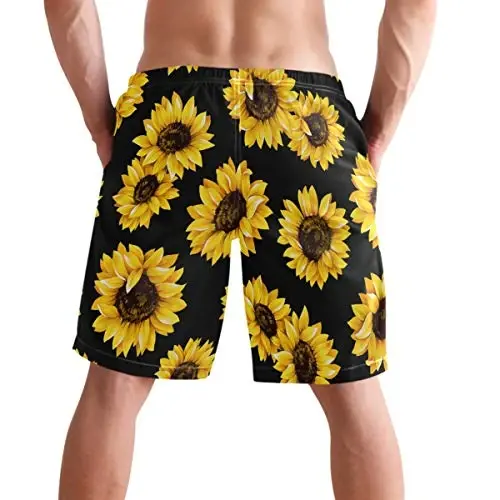 visesunny Men Swim Trunks Swimming Beach Surfing Board Shorts Swimwear Quick Dry Mesh Lining Bathing Suits with Pockets - 2