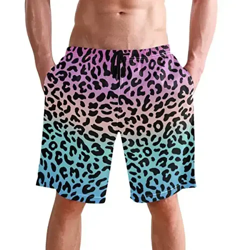 visesunny Men Swim Trunks Swimming Beach Surfing Board Shorts Swimwear Quick Dry Mesh Lining Bathing Suits with Pockets - VISESUNNY (1)