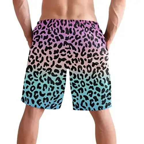visesunny Men Swim Trunks Swimming Beach Surfing Board Shorts Swimwear Quick Dry Mesh Lining Bathing Suits with Pockets - 3