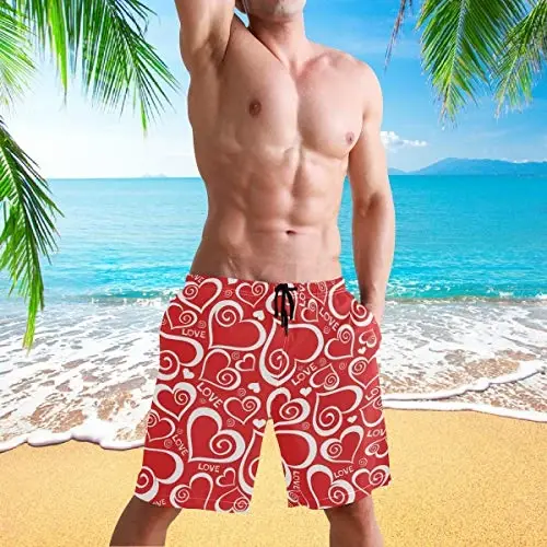 visesunny Men Swim Trunks Swimming Beach Surfing Board Shorts Swimwear Quick Dry Mesh Lining Bathing Suits with Pockets - 5