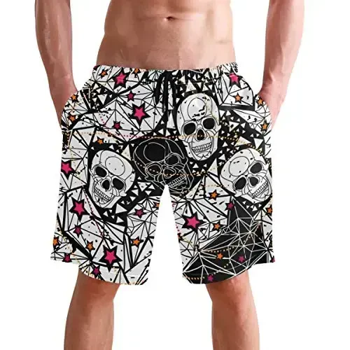 visesunny Men Swim Trunks Swimming Beach Surfing Board Shorts Swimwear Quick Dry Mesh Lining Bathing Suits with Pockets - VISESUNNY (1)