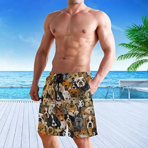 visesunny Men Swim Trunks Swimming Beach Surfing Board Shorts Swimwear Quick Dry Mesh Lining Bathing Suits with Pockets - 5