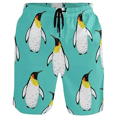 visesunny Men Swim Trunks Swimming Beach Surfing Board Shorts Swimwear Quick Dry Mesh Lining Bathing Suits with Pockets - 1