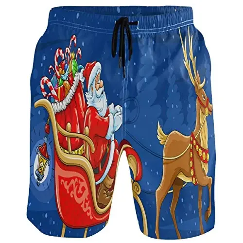visesunny Men Swim Trunks Swimming Beach Surfing Board Shorts Swimwear Quick Dry Mesh Lining Bathing Suits with Pockets - 7