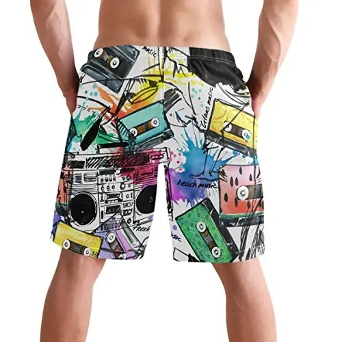 visesunny Men Swim Trunks Swimming Beach Surfing Board Shorts Swimwear Quick Dry Mesh Lining Bathing Suits with Pockets - 3