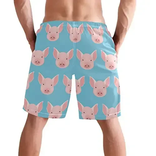 visesunny Men Swim Trunks Swimming Beach Surfing Board Shorts Swimwear Quick Dry Mesh Lining Bathing Suits with Pockets - VISESUNNY (1)