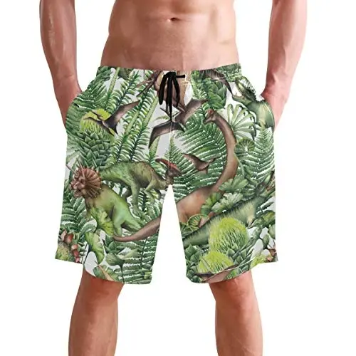 visesunny Men Swim Trunks Swimming Beach Surfing Board Shorts Swimwear Quick Dry Mesh Lining Bathing Suits with Pockets - 7