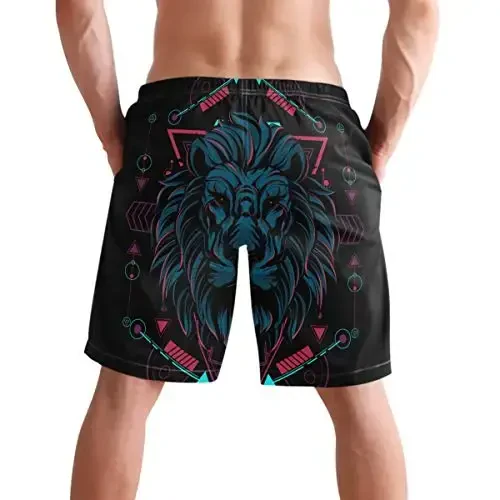 visesunny Men Swim Trunks Swimming Beach Surfing Board Shorts Swimwear Quick Dry Mesh Lining Bathing Suits with Pockets - VISESUNNY (1)