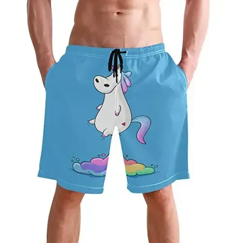 visesunny Men Swim Trunks Swimming Beach Surfing Board Shorts Swimwear Quick Dry Mesh Lining Bathing Suits with Pockets - MODAZONE (1)