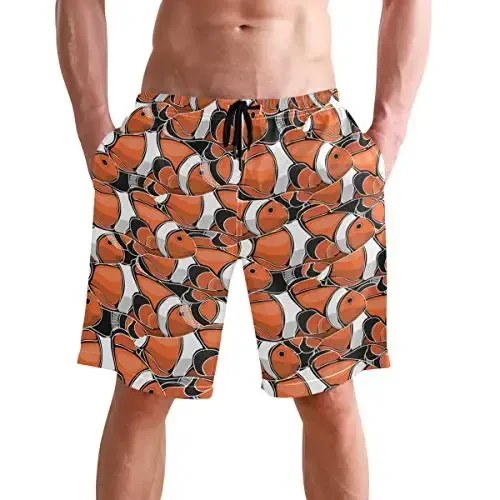 visesunny Men Swim Trunks Swimming Beach Surfing Board Shorts Swimwear Quick Dry Mesh Lining Bathing Suits with Pockets - 2