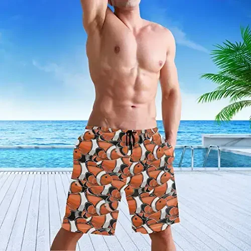 visesunny Men Swim Trunks Swimming Beach Surfing Board Shorts Swimwear Quick Dry Mesh Lining Bathing Suits with Pockets - 5