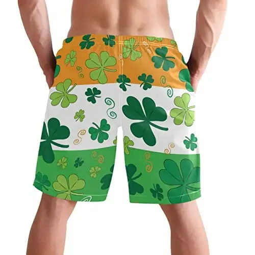 visesunny Men Swim Trunks Swimming Beach Surfing Board Shorts Swimwear Quick Dry Mesh Lining Bathing Suits with Pockets - 3