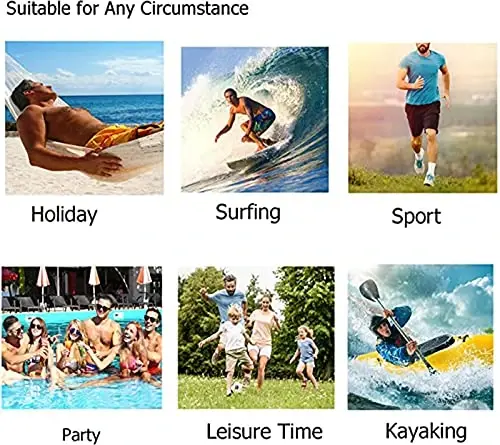 visesunny Men Swim Trunks Swimming Beach Surfing Board Shorts Swimwear Quick Dry Mesh Lining Bathing Suits with Pockets - 6