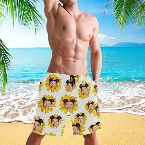 visesunny Men Swim Trunks Swimming Beach Surfing Board Shorts Swimwear Quick Dry Mesh Lining Bathing Suits with Pockets - 4