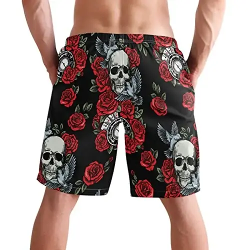 visesunny Men Swim Trunks Swimming Beach Surfing Board Shorts Swimwear Quick Dry Mesh Lining Bathing Suits with Pockets - 2