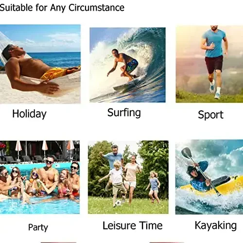 visesunny Men Swim Trunks Swimming Beach Surfing Board Shorts Swimwear Quick Dry Mesh Lining Bathing Suits with Pockets - 6
