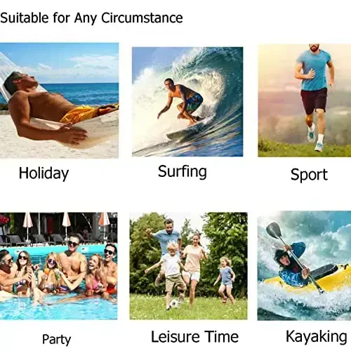 visesunny Men Swim Trunks Swimming Beach Surfing Board Shorts Swimwear Quick Dry Mesh Lining Bathing Suits with Pockets - 6