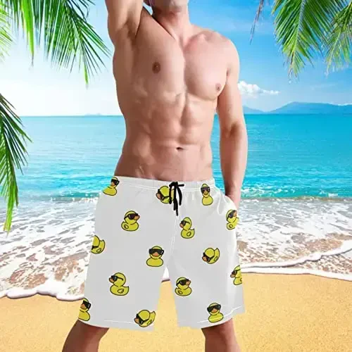 visesunny Men Swim Trunks Swimming Beach Surfing Board Shorts Swimwear Quick Dry Mesh Lining Bathing Suits with Pockets - 3