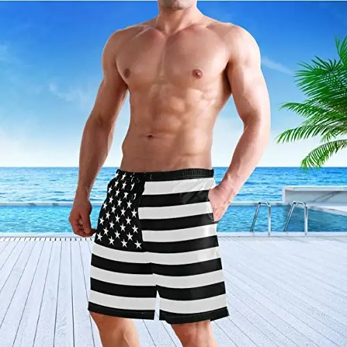visesunny Men Swim Trunks Swimming Beach Surfing Board Shorts Swimwear Quick Dry Mesh Lining Bathing Suits with Pockets - 6