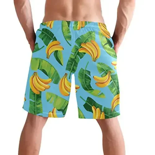 visesunny Men Swim Trunks Swimming Beach Surfing Board Shorts Swimwear Quick Dry Mesh Lining Bathing Suits with Pockets - 3