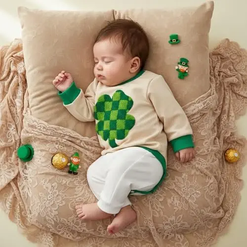 VISGOGO Chaqaloq O'g'il Bola Katta Romper Sviter Bodysuits Uyga Kelish Kiyimi Neytral Kiyimlar - 3