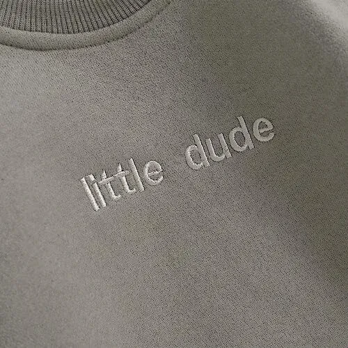 VISGOGO Newborn Infant Baby Boy Girls Oversized Romper Little Dude Sweater Onesie Coming Home Outfit Neutral Clothes - 5