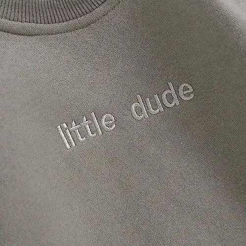 VISGOGO Newborn Infant Baby Boy Girls Oversized Romper Little Dude Sweater Onesie Coming Home Outfit Neutral Clothes - 5