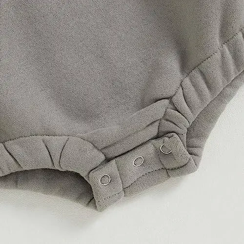 VISGOGO Newborn Infant Baby Boy Girls Oversized Romper Little Dude Sweater Onesie Coming Home Outfit Neutral Clothes - 7