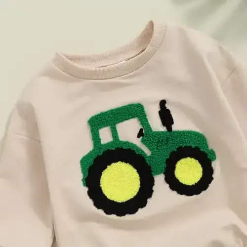 VISGOGO Newborn Infant Baby Boy Girls Oversized Romper Little Dude Sweater Onesie Coming Home Outfit Neutral Clothes - 5