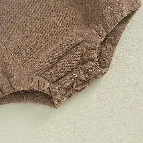 VISGOGO Newborn Infant Baby Boy Girls Oversized Romper Little Dude Sweater Onesie Coming Home Outfit Neutral Clothes - 6