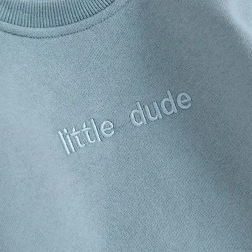 VISGOGO Newborn Infant Baby Boy Girls Oversized Romper Little Dude Sweater Onesie Coming Home Outfit Neutral Clothes - 5