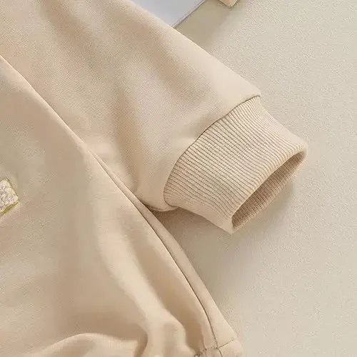 VISGOGO Newborn Infant Baby Boy Girls Oversized Romper Little Dude Sweater Onesie Coming Home Outfit Neutral Clothes - 6