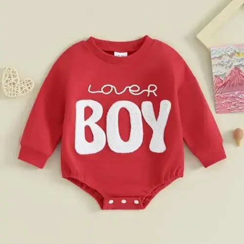 VISGOGO Newborn Infant Baby Boy Girls Oversized Romper Little Dude Sweater Onesie Coming Home Outfit Neutral Clothes - 2