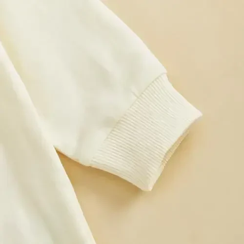 VISGOGO Newborn Infant Baby Boy Girls Oversized Romper Little Dude Sweater Onesie Coming Home Outfit Neutral Clothes - 5