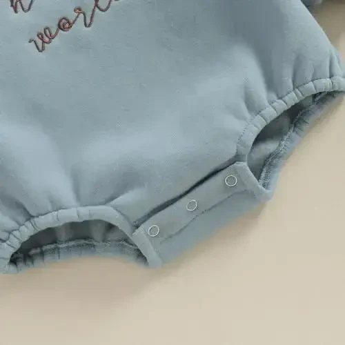 VISGOGO Yangi tug'ilgan chaqaloq o'g'il bolalar qizlar uchun katta hajmli romper Little Dude Sweater Onesie uyga keladigan neytral kiyimlar - 7