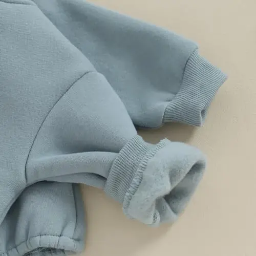 VISGOGO Yangi tug'ilgan chaqaloq o'g'il bolalar qizlar uchun katta hajmli romper Little Dude Sweater Onesie uyga keladigan neytral kiyimlar - 5