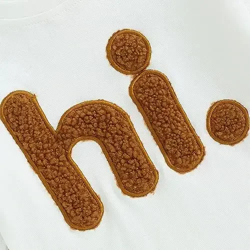 VISGOGO Yangi tug'ilgan chaqaloq o'g'il qizlar uchun katta hajmli romper kichkina do'st sviter onesi uyga keladigan neytral kiyimlar - 5