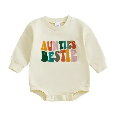 VISGOGO Newborn Infant Baby Boy Girls Oversized Romper Little Dude Sweater Onesie Coming Home Outfit Neutral Clothes - 1