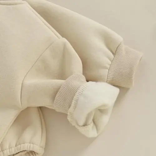 VISGOGO Newborn Infant Baby Boy Girls Oversized Romper Little Dude Sweater Onesie Coming Home Outfit Neutral Clothes - 6