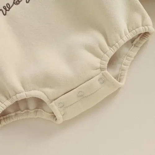 VISGOGO Newborn Infant Baby Boy Girls Oversized Romper Little Dude Sweater Onesie Coming Home Outfit Neutral Clothes - 7