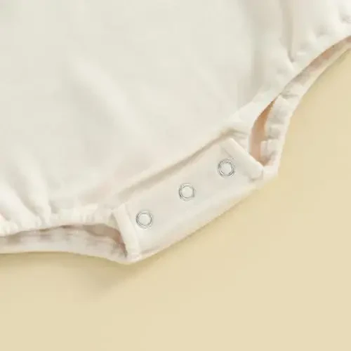 VISGOGO Newborn Infant Baby Boy Girls Oversized Romper Little Dude Sweater Onesie Coming Home Outfit Neutral Clothes - 7