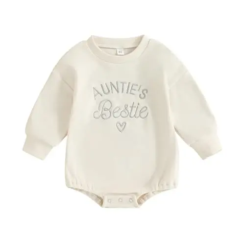 VISGOGO Newborn Infant Baby Boy Girls Oversized Romper Little Dude Sweater Onesie Coming Home Outfit Neutral Clothes - 1