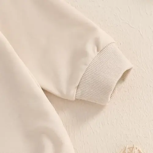 VISGOGO Newborn Infant Baby Boy Girls Oversized Romper Little Dude Sweater Onesie Coming Home Outfit Neutral Clothes - 6