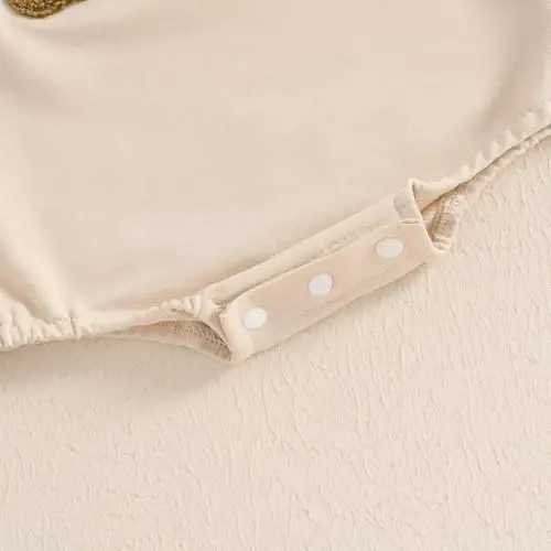 VISGOGO Newborn Infant Baby Boy Girls Oversized Romper Little Dude Sweater Onesie Coming Home Outfit Neutral Clothes - 7