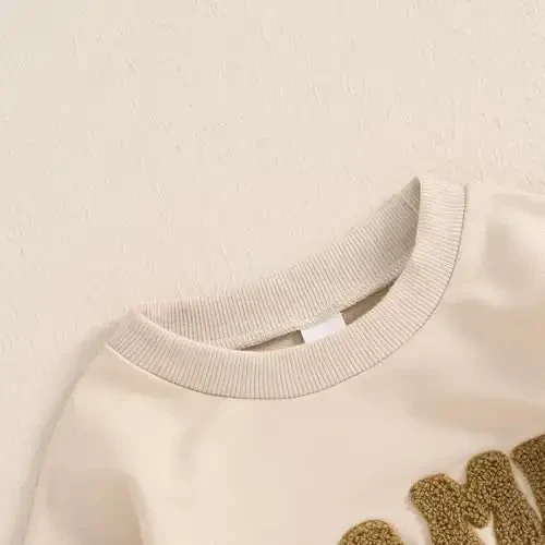 VISGOGO Newborn Infant Baby Boy Girls Oversized Romper Little Dude Sweater Onesie Coming Home Outfit Neutral Clothes - 5