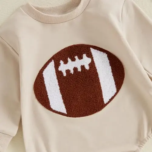 VISGOGO Newborn Infant Baby Boy Girls Oversized Romper Little Dude Sweater Onesie Coming Home Outfit Neutral Clothes - 6