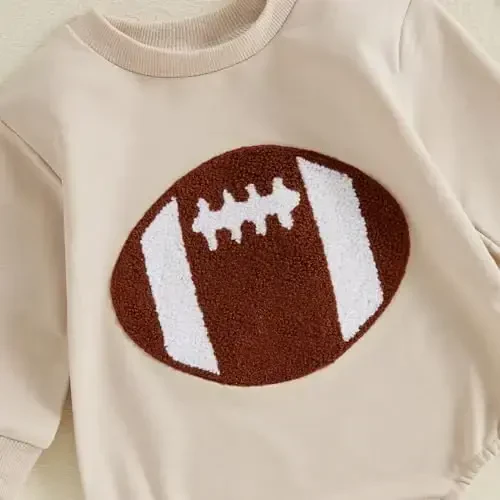 VISGOGO Newborn Infant Baby Boy Girls Oversized Romper Little Dude Sweater Onesie Coming Home Outfit Neutral Clothes - 6